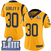 Women Nike Rams 30 Todd Gurley II Gold 2019 Super Bowl LIII Color Rush Limited Jersey,baseball caps,new era cap wholesale,wholesale hats